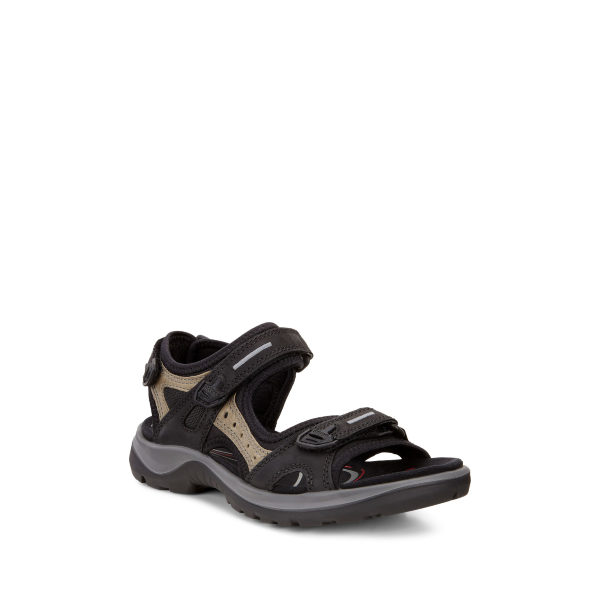 Offroad - Sandale pour femme en cuir couleur noir de marque Ecco