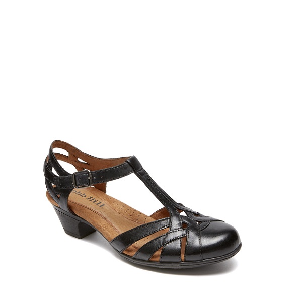 Aubrey - Chaussure pour femme en cuir couleur noir de marque Cobb Hill