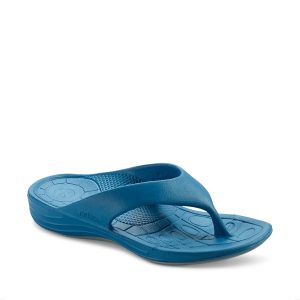 Maui - sandale pour femme en caoutchouc couleur bleu de marque Aetrex
