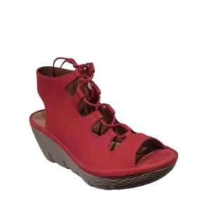Clarence Grace - Sandale pour femme en cuir couleur rouge de marque Clarks