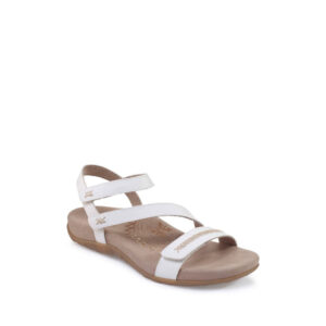 Gabby - Sandale pour femme en cuir couleur blanc de marque Aetrex