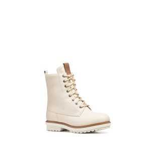 Bree - Women's Ankle Boots in Cream from Anfibio