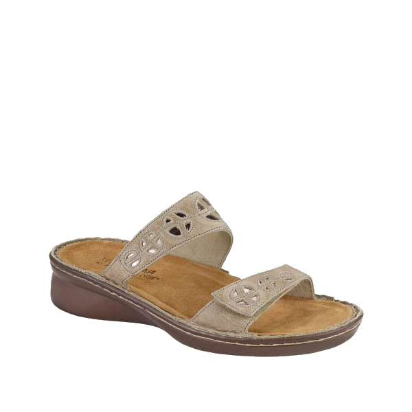 Cornet - Sandale pour femme cuir couleur khaki de marque Naot