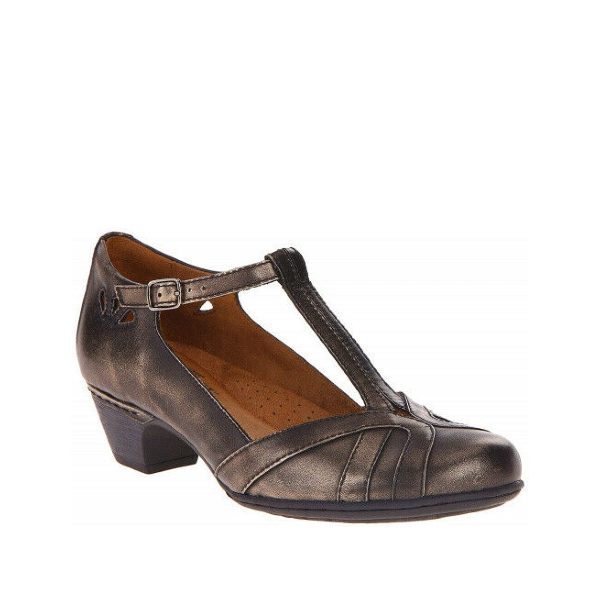 Angelina - Chaussure pour femme en cuir couleur metalic de marque Cobb Hill