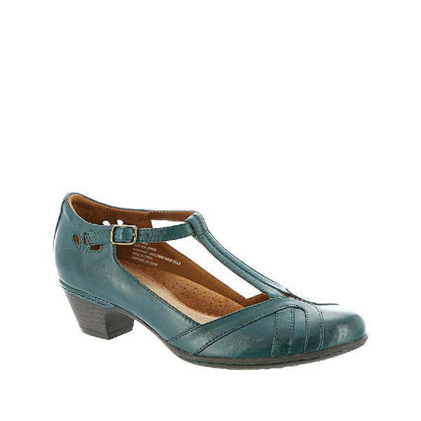 Angelina - Chaussure pour femme en cuir couleur teal de marque Cobb Hill