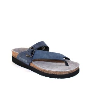 Helen - Sandale pour femme en nubuck de couleur marine de marque Mephisto