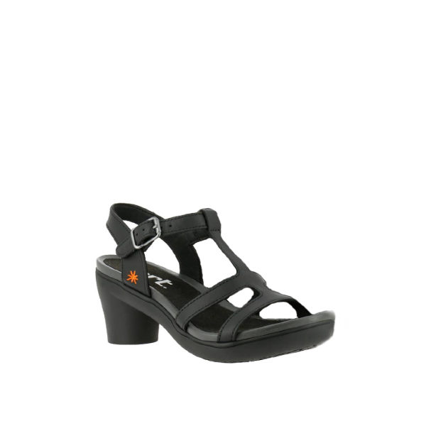 Alfama - Sandale pour femme en cuir couleur noir de marque Art