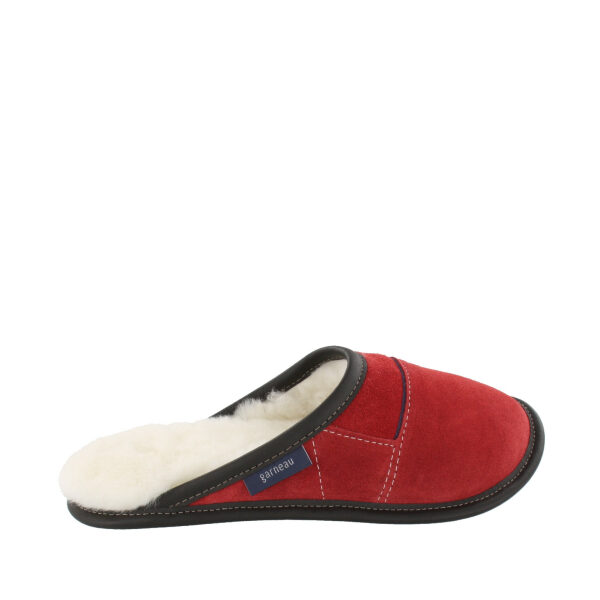 Mule - Pantoufle pour femme en laine couleur rouge de marque Graneau