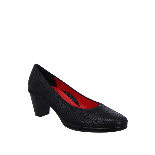 Ophelia - Chaussure pour femme en cuir couleur noir careler de marque Ara