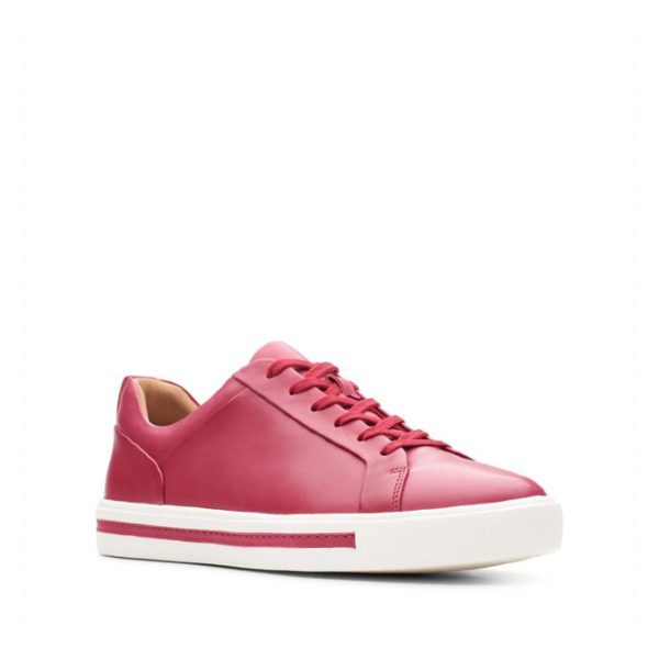 Un Maui - Chaussure pour femme en cuir couleur framboise de marque Clarks