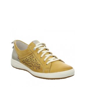Caren 06 - Chaussure pour femme en cuir couleur jaune de marque Josef Seibel