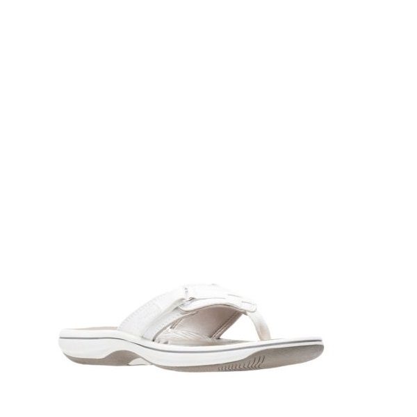 Breeze Sea - Sandale pour femme en cuir couleur blanc de marque Clarks