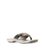 Breeze Sea - Sandale pour femme en cuir couleur etain de marque Clarks