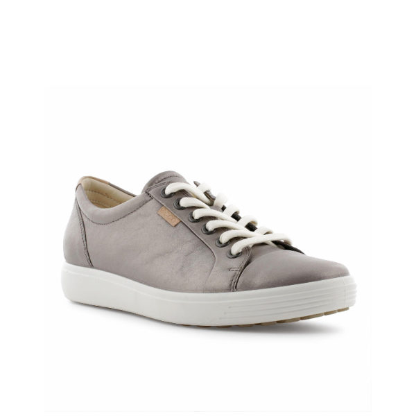 Soft 7 - Chaussure pour femme en cuir couleur pierre metalic de marque Ecco