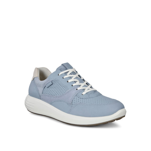 Soft 7 Runner - Chaussure pour femme en cuir couleur bleu clair de marque Ecco