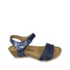 Billy - Sandale pour femme en cuir et textile couleur marine de marque Wanda Panda