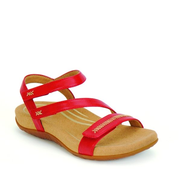 Gabby - Sandale pour femme en synthetique couleur rouge de marque Aetrex
