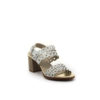 Orqui - Sandale/Talon pour femme en cuir couleur blanc beige de marque Dorking