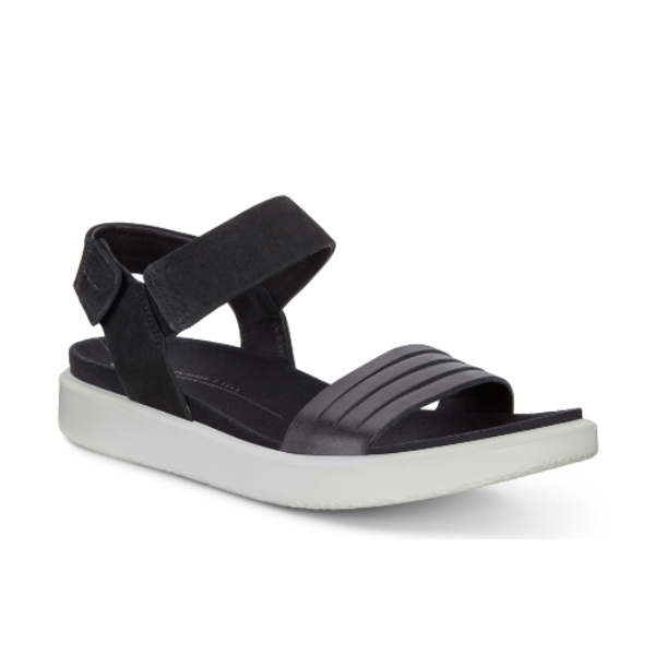 Flowt - Sandale pour femme en cuir couleur noir de marque Ecco