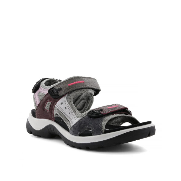 Offroad - Sandale pour femme en cuir couleur vin de marque Ecco