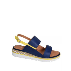 Kipix - Sandale pour femme en cuir couleur ocean de marque Emilie Karston