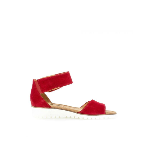 44.570. - Sandale pour femme en cuir couleur rouge de marque Gabor