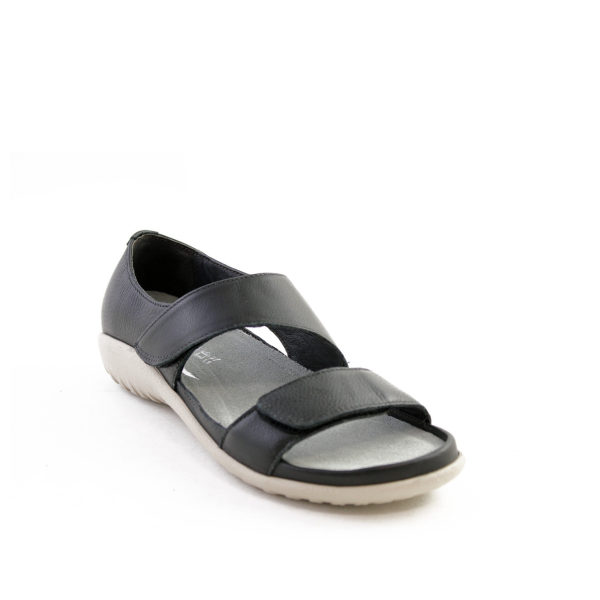 Manawa - Sandale pour femme en cuir couleur noir de marque Naot