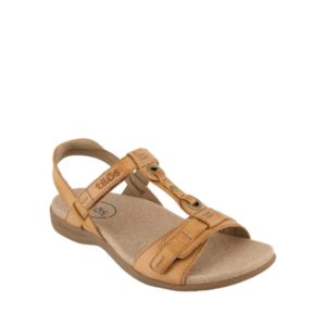 Swifty - Sandale pour femme cuir couleur miel de marque Taos