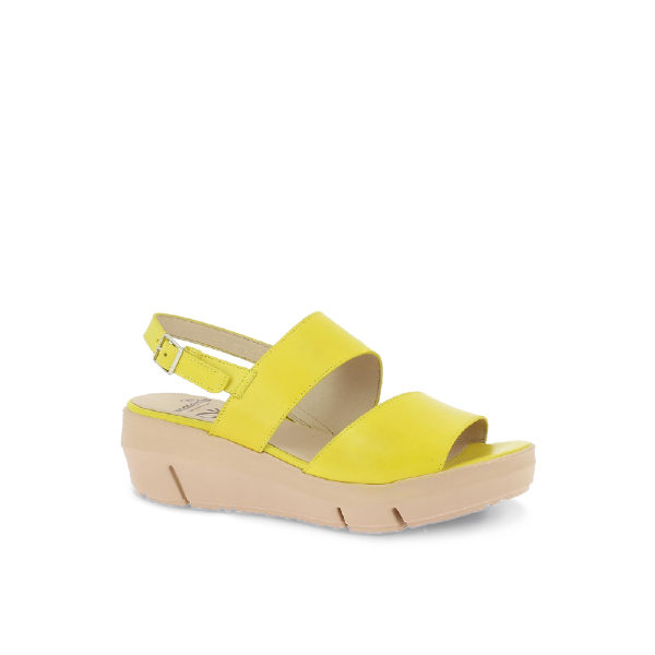 D-8211 - Sandale pour femme cuir couleur jaune de marque Wonders