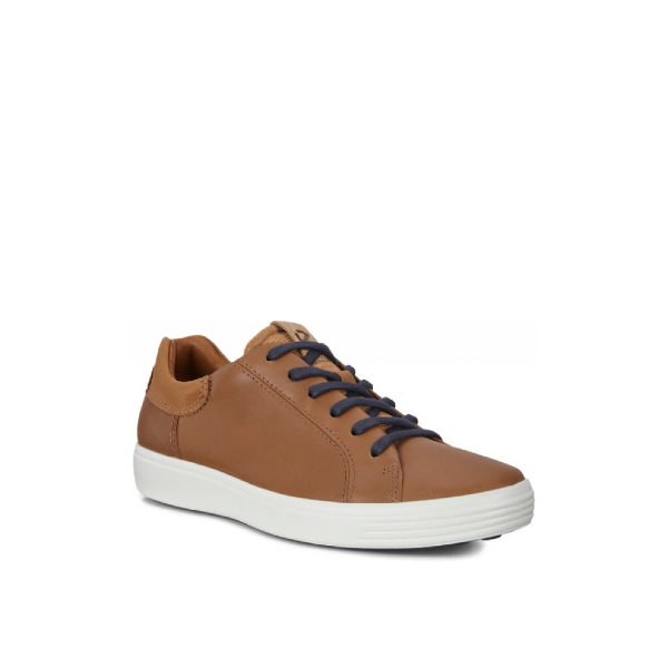 Soft 7 - Chaussure pour homme en cuir couleur chameau de marque Ecco