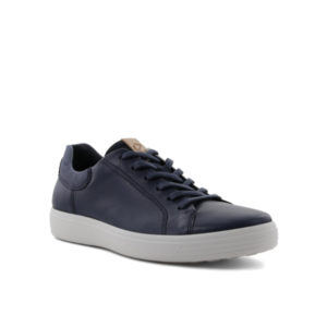 Soft 7 - Chaussure pour homme en cuir couleur marine de marque Ecco