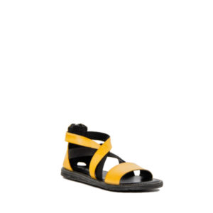 4706 - Sandale pour femme en cuir couleur jaune de marque Chacal