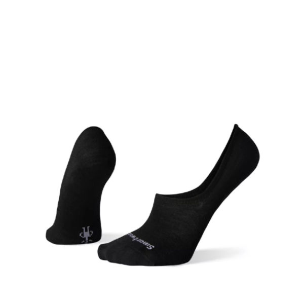 Sneaker No Show - Bas pour femme en merino couleur noir de marque Samrtwool