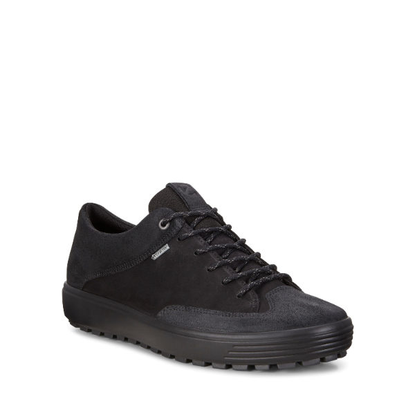 Soft 7 Tred - Chaussure pour homme en nubuck couleur noir de marque Ecco