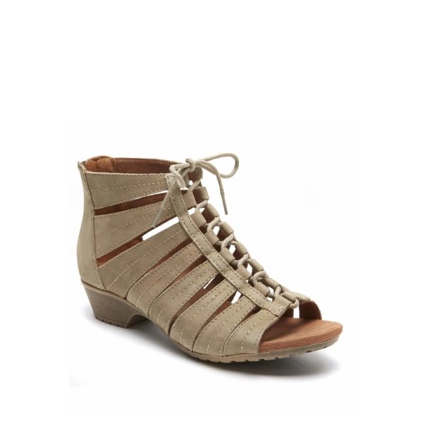 Gabby - sandale pour femme en cuir couleur Khaki de marque Cobb Hill