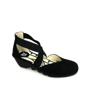 PACO147FLY - Sandale pour femme en cuir couleur noir de marque Fly London