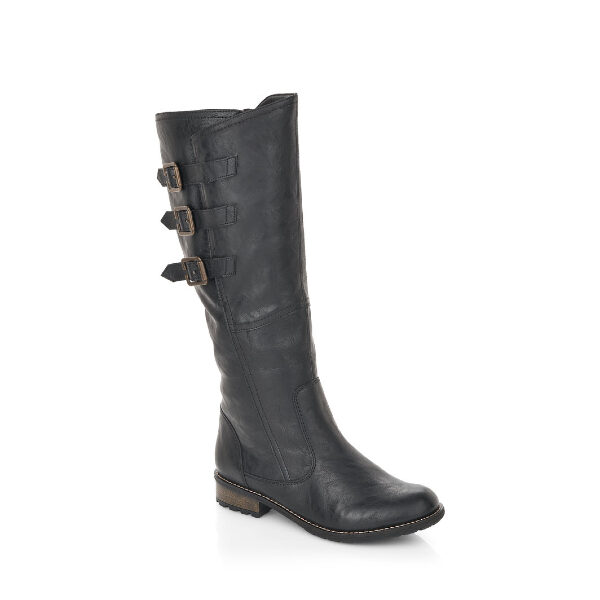 R3370 - Botte pour femme en cuir couleur noir de marque Remonte