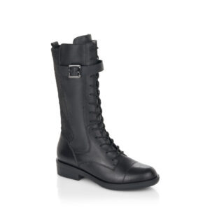 R4982 - Botte pour femme en cuir couleur noir de marque Remonte