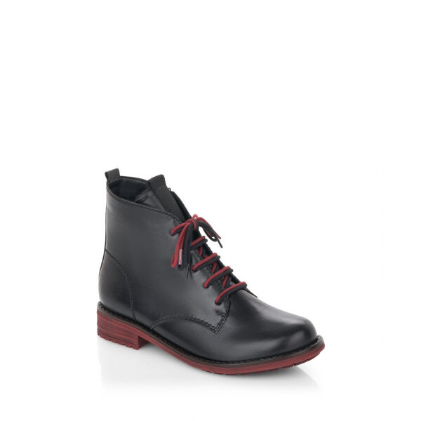 R5077 - Bottillon pour femme en cuir couleur noir de marque Remonte