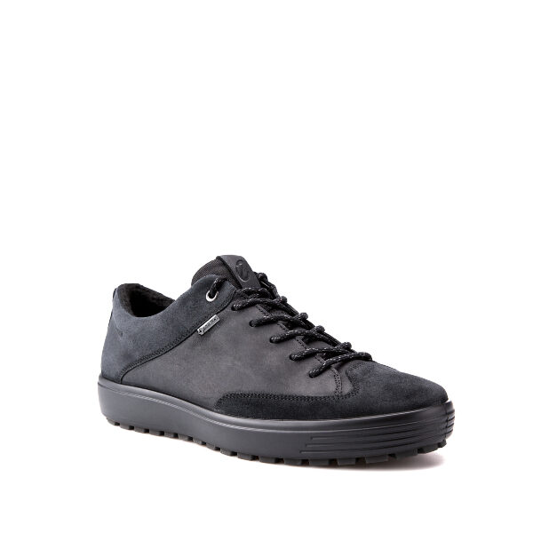 Soft 7 Tred - Chaussure pour homme en cuir couleur noir de marque Ecco
