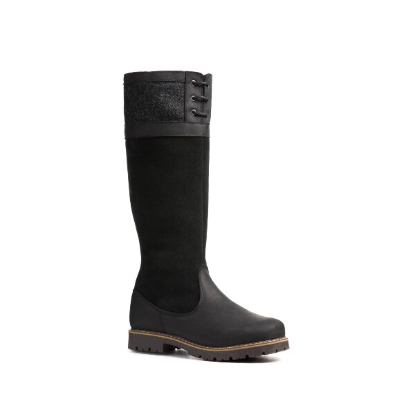 Laika - Botte pour femme en cuir et suede couleur noir de marque Anfibio