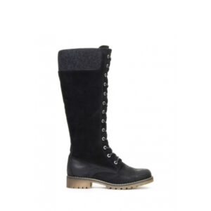 Catser 3 - Botte pour femme en suede couleur noir de marque Collection Bulle