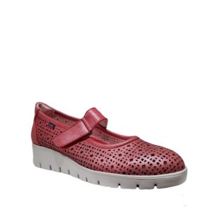 Haman - Chaussure pour femme en cuir de couleur rouge de marque Callaghan