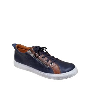 Madison - Chaussure pour femme en cuir couleur marine de marque Chacal