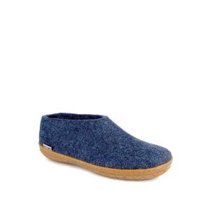 Chaussure - pantoufle unisex en feutre couleur denim de marque Glerups