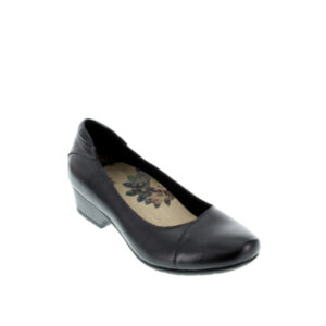 Connection - Chaussure pour femme en cuir couleur noir de marque Taos