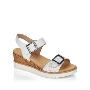 R6152 - Sandale pour femme cuir couleur blanc de marque Remonte