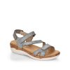 R6850- Sandale pour femme cuir couleur jean de marque Remonte