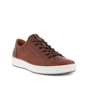 Soft 07 - Chaussure pour homme en cuir couleur cognac de marque Ecco