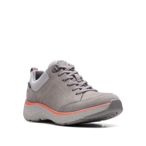 Wave 2.0 - Chaussure pour femme en cuir couleur gris de marque Clarks